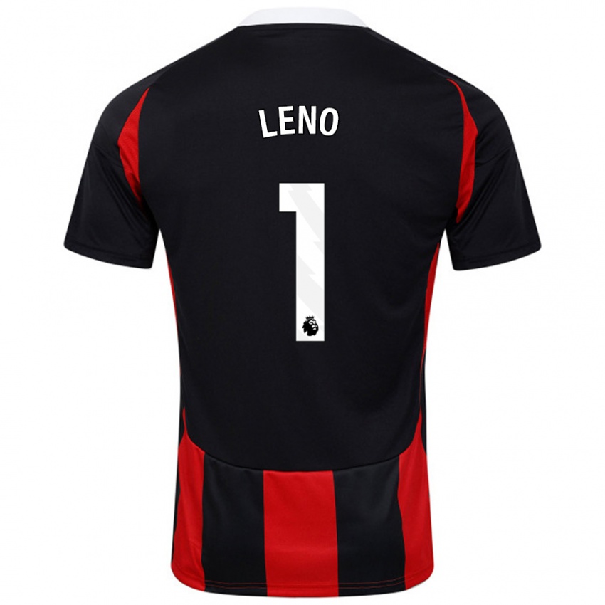 Mulher Camisola Bernd Leno #1 Vermelho Preto Alternativa 2024/25 Camisa Brasil