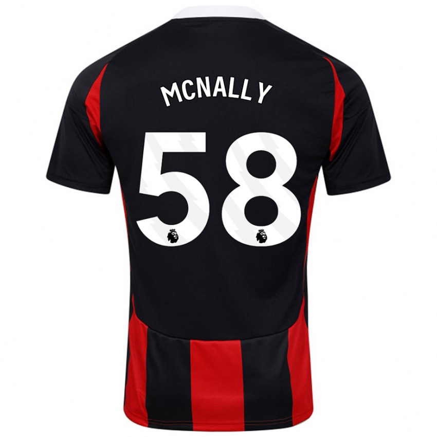 Mulher Camisola Alfie Mcnally #58 Vermelho Preto Alternativa 2024/25 Camisa Brasil