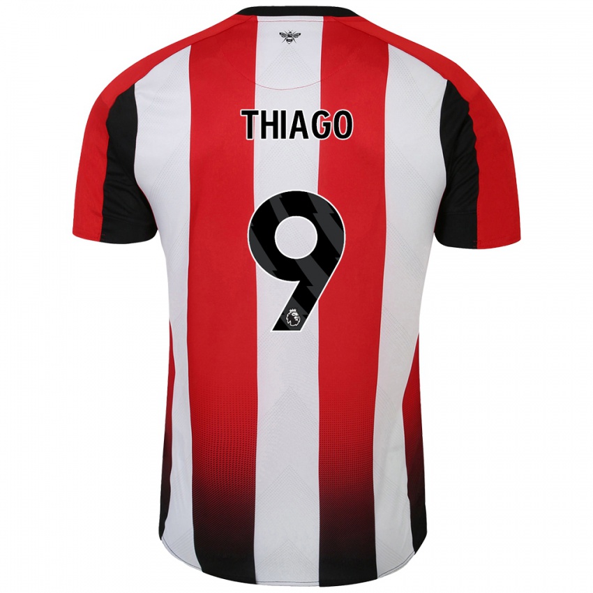 Criança Camisola Igor Thiago #9 Vermelho Branco Principal 2024/25 Camisa Brasil