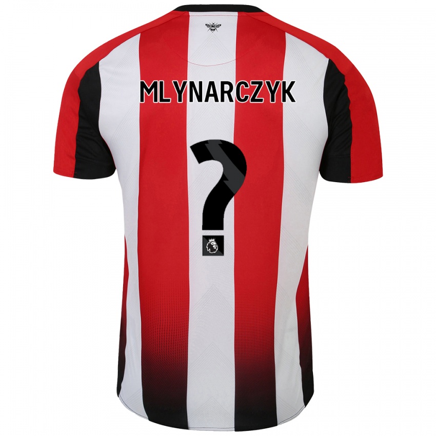 Criança Camisola Adam Mlynarczyk #0 Vermelho Branco Principal 2024/25 Camisa Brasil