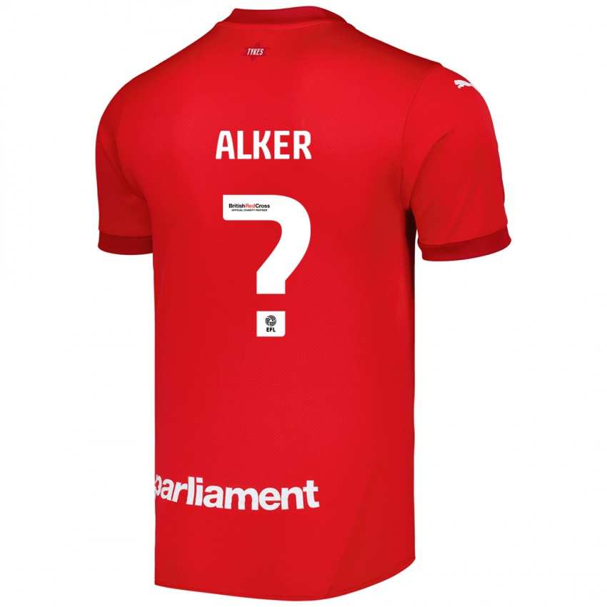 Criança Camisola Luke Alker #0 Vermelho Principal 2024/25 Camisa Brasil