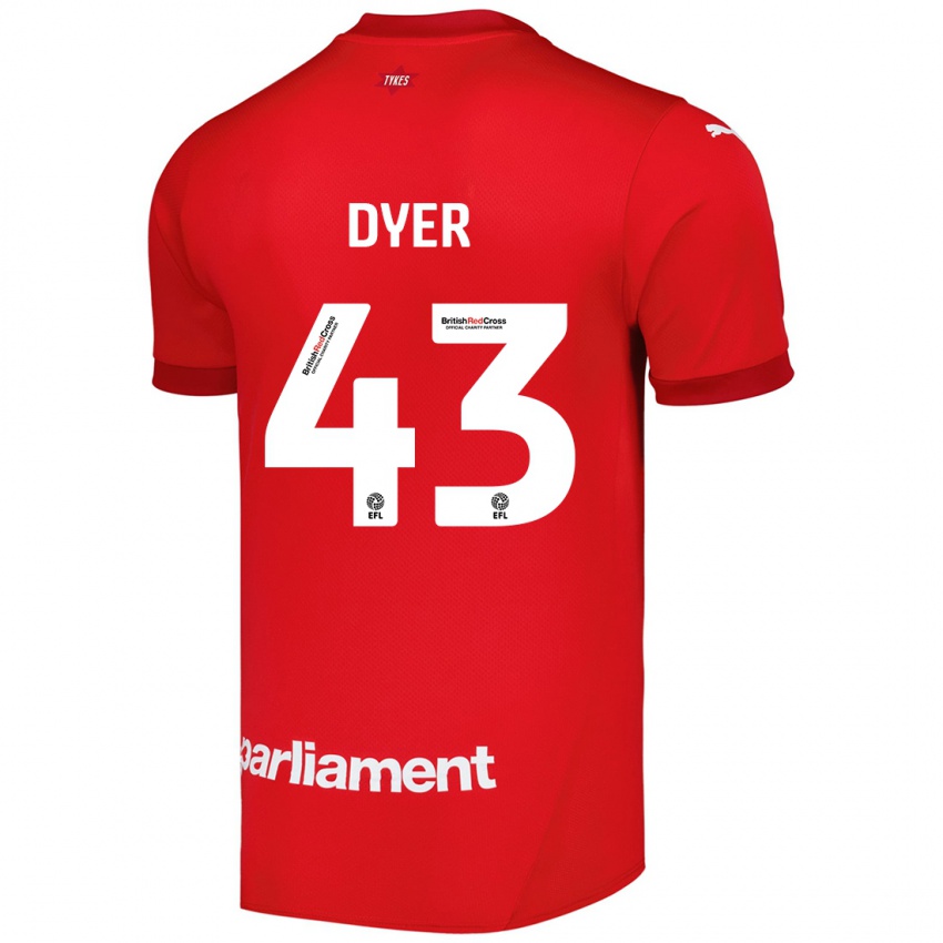 Criança Camisola Josiah Dyer #43 Vermelho Principal 2024/25 Camisa Brasil