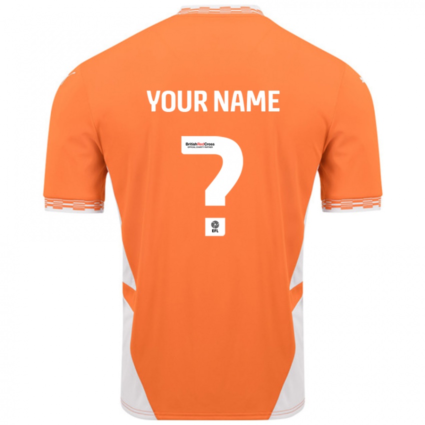 Criança Camisola Seu Nome #0 Branco Laranja Principal 2024/25 Camisa Brasil