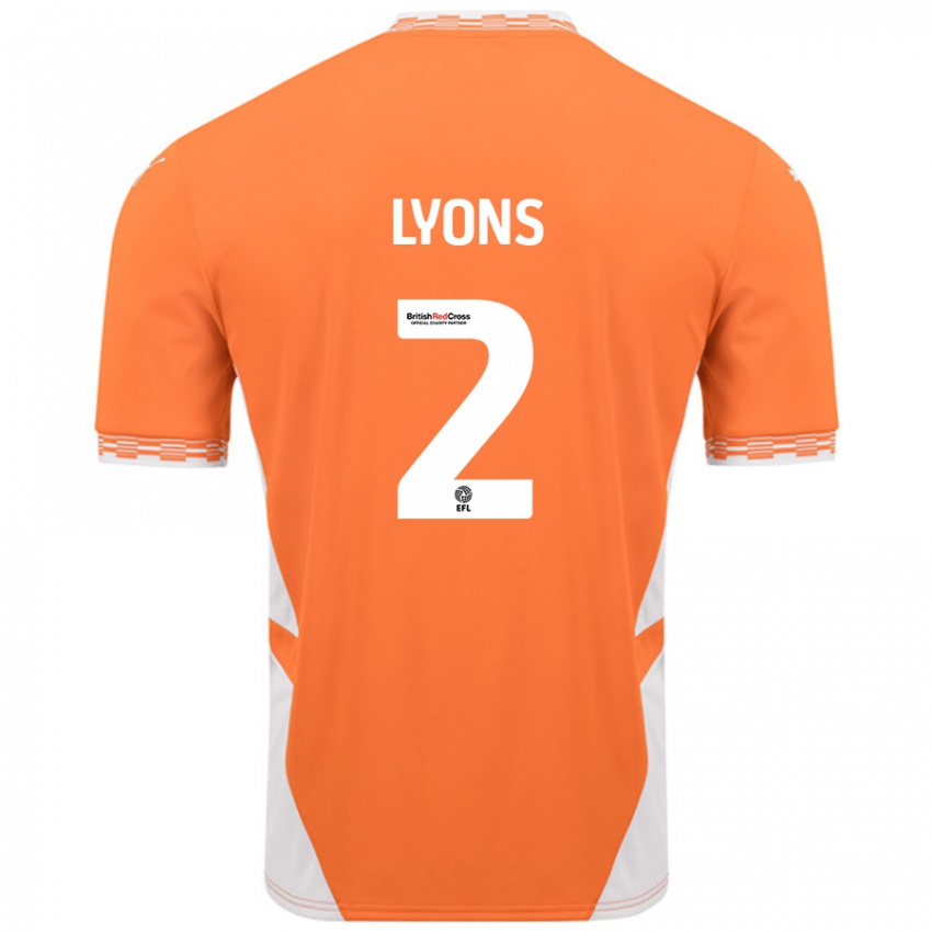 Criança Camisola Andy Lyons #2 Branco Laranja Principal 2024/25 Camisa Brasil