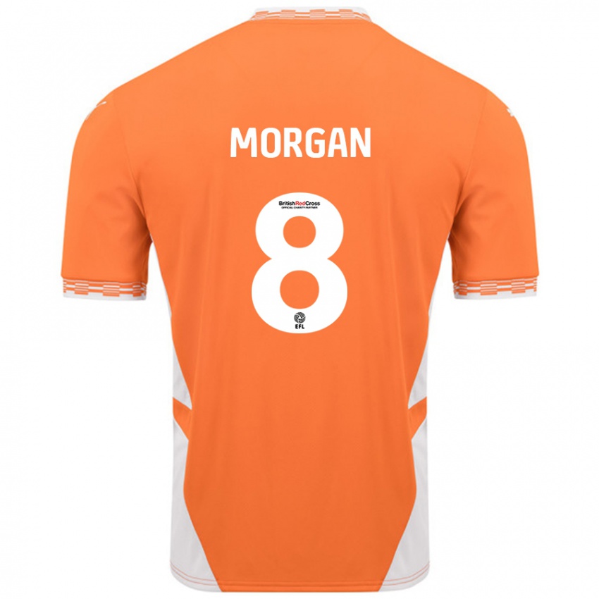 Criança Camisola Albie Morgan #8 Branco Laranja Principal 2024/25 Camisa Brasil