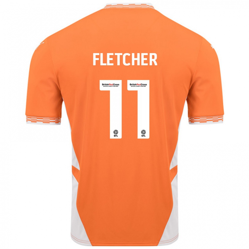 Criança Camisola Ashley Fletcher #11 Branco Laranja Principal 2024/25 Camisa Brasil