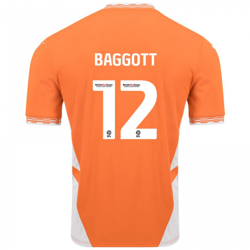 Criança Camisola Elkan Baggott #12 Branco Laranja Principal 2024/25 Camisa Brasil