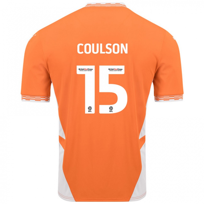 Criança Camisola Hayden Coulson #15 Branco Laranja Principal 2024/25 Camisa Brasil