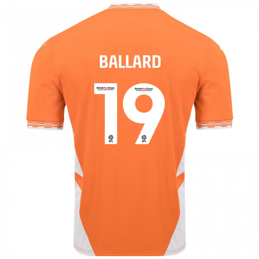 Criança Camisola Dom Ballard #19 Branco Laranja Principal 2024/25 Camisa Brasil