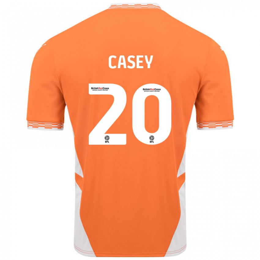 Criança Camisola Oliver Casey #20 Branco Laranja Principal 2024/25 Camisa Brasil