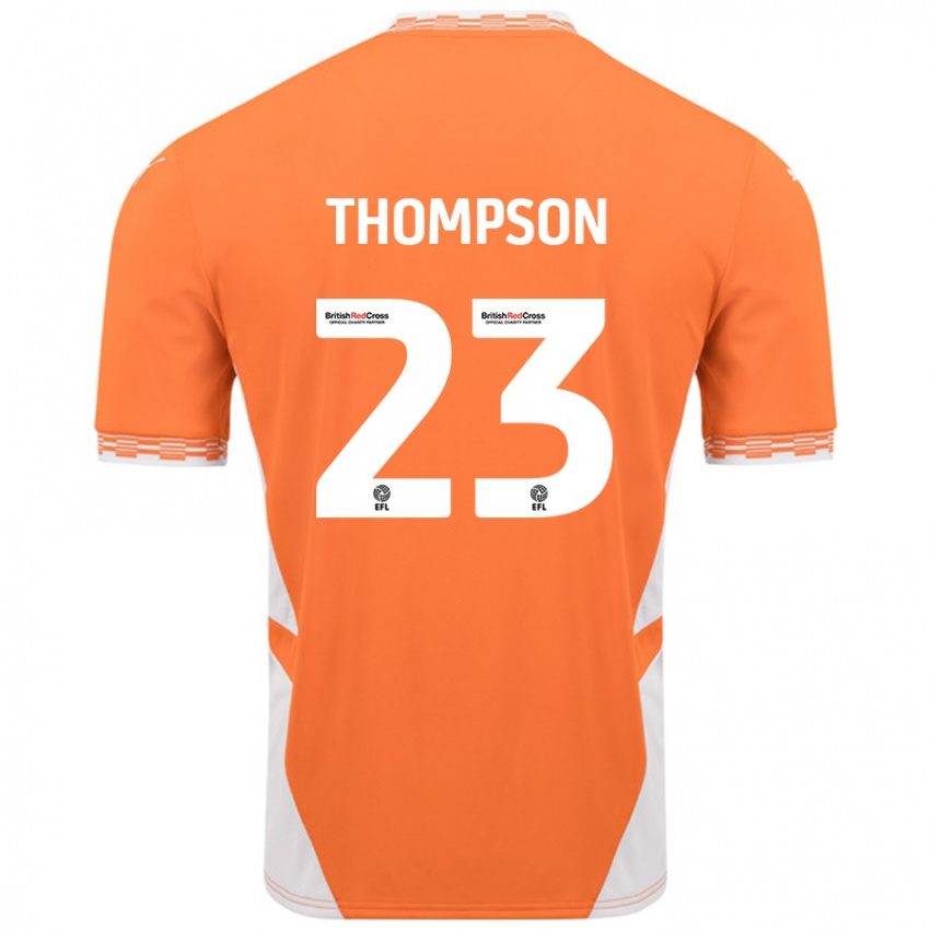 Criança Camisola Dominic Thompson #23 Branco Laranja Principal 2024/25 Camisa Brasil