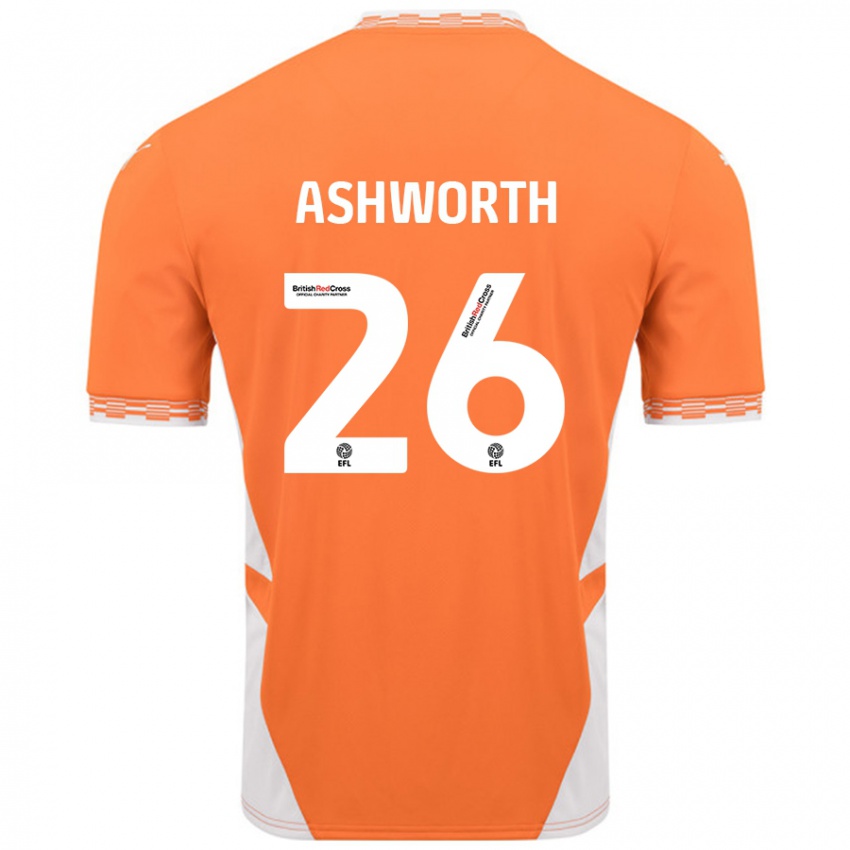 Criança Camisola Zac Ashworth #26 Branco Laranja Principal 2024/25 Camisa Brasil