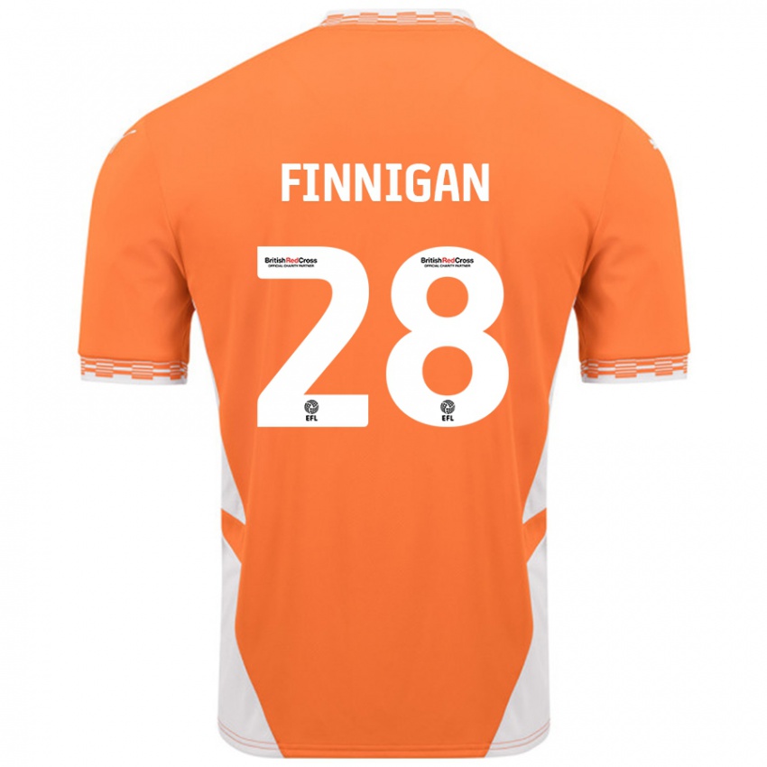 Criança Camisola Ryan Finnigan #28 Branco Laranja Principal 2024/25 Camisa Brasil