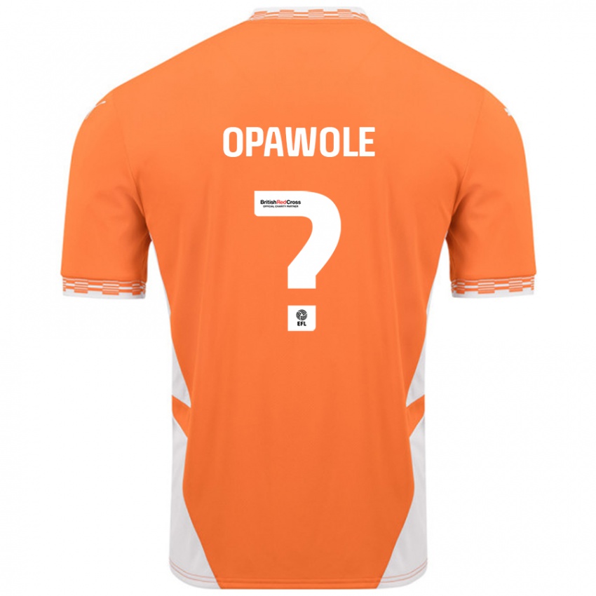 Criança Camisola Johnson Opawole #0 Branco Laranja Principal 2024/25 Camisa Brasil