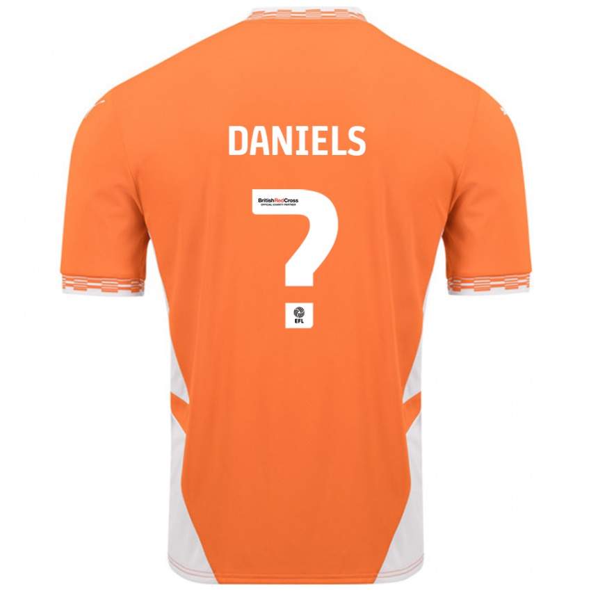 Criança Camisola Jake Daniels #0 Branco Laranja Principal 2024/25 Camisa Brasil