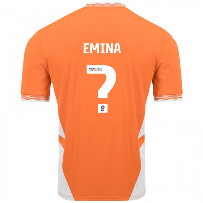 Criança Camisola Ezra Emina #0 Branco Laranja Principal 2024/25 Camisa Brasil