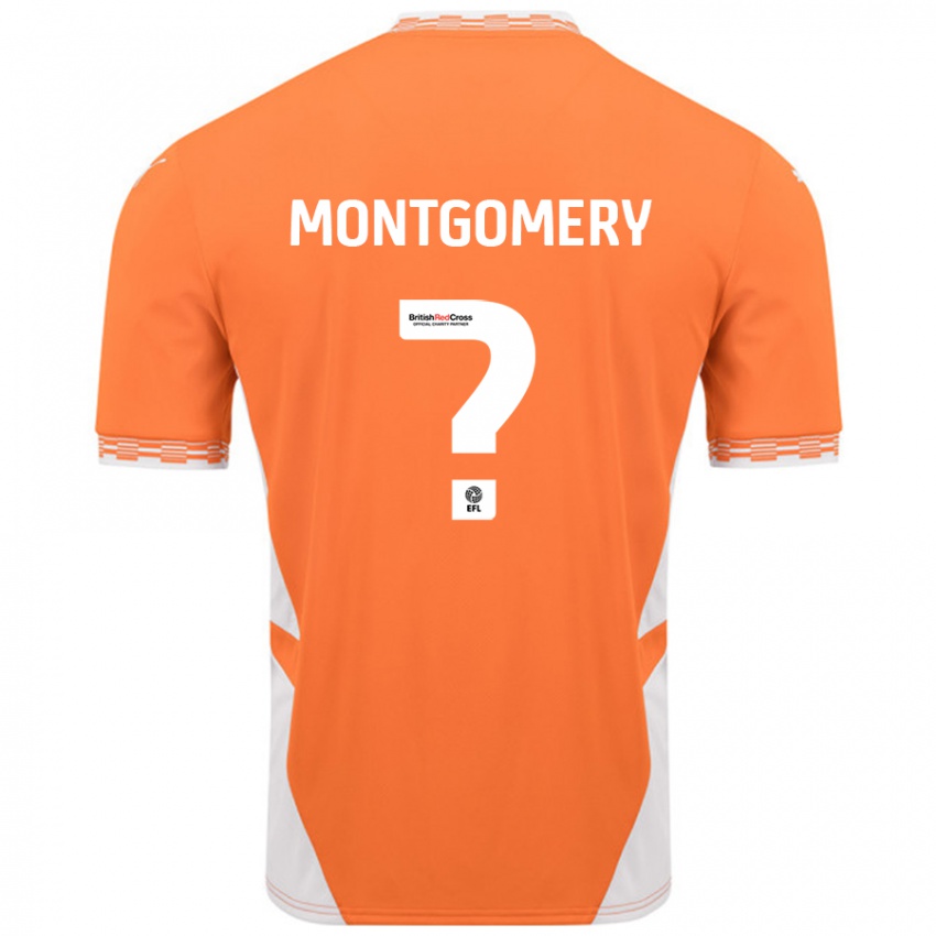 Criança Camisola Aleysha Montgomery #0 Branco Laranja Principal 2024/25 Camisa Brasil