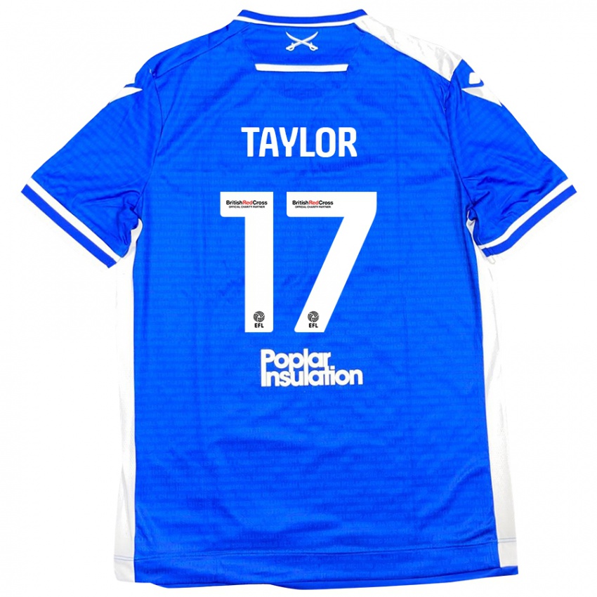 Criança Camisola Connor Taylor #17 Branco Azul Principal 2024/25 Camisa Brasil