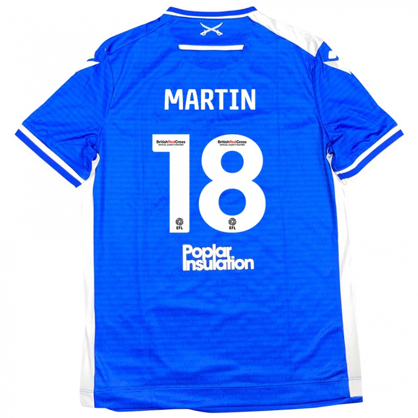 Criança Camisola Chris Martin #18 Branco Azul Principal 2024/25 Camisa Brasil