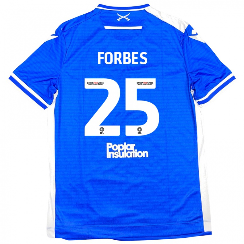 Criança Camisola Michael Forbes #25 Branco Azul Principal 2024/25 Camisa Brasil