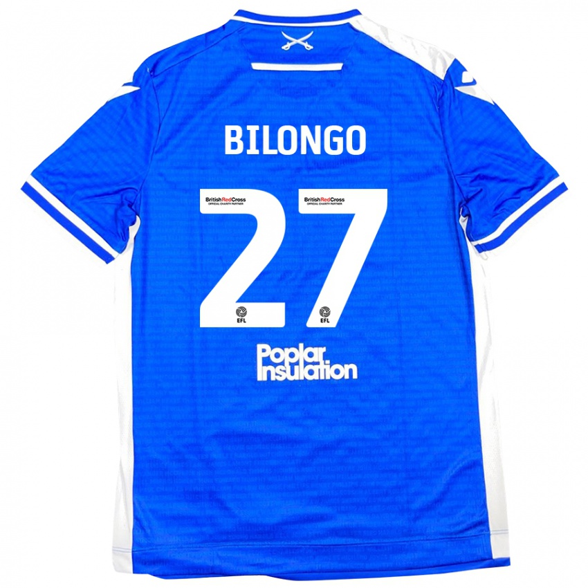 Criança Camisola Bryant Bilongo #27 Branco Azul Principal 2024/25 Camisa Brasil