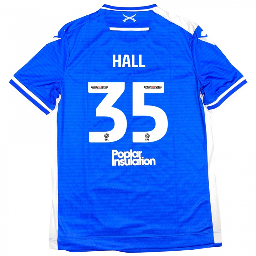 Criança Camisola Matt Hall #35 Branco Azul Principal 2024/25 Camisa Brasil