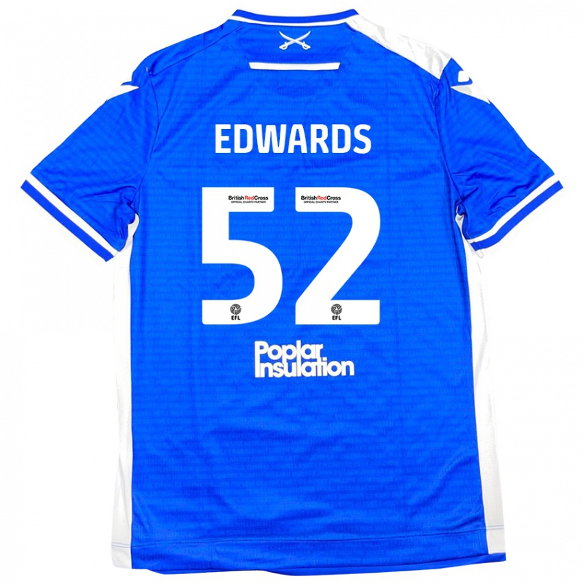 Criança Camisola Max Edwards #52 Branco Azul Principal 2024/25 Camisa Brasil