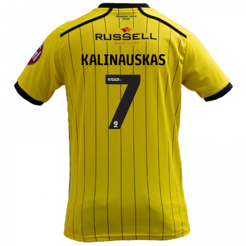 Criança Camisola Tomas Kalinauskas #7 Amarelo Principal 2024/25 Camisa Brasil