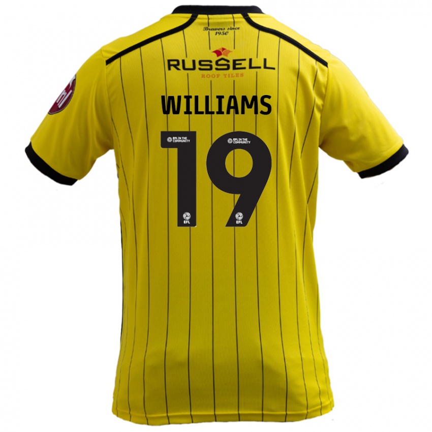 Criança Camisola Dylan Williams #19 Amarelo Principal 2024/25 Camisa Brasil