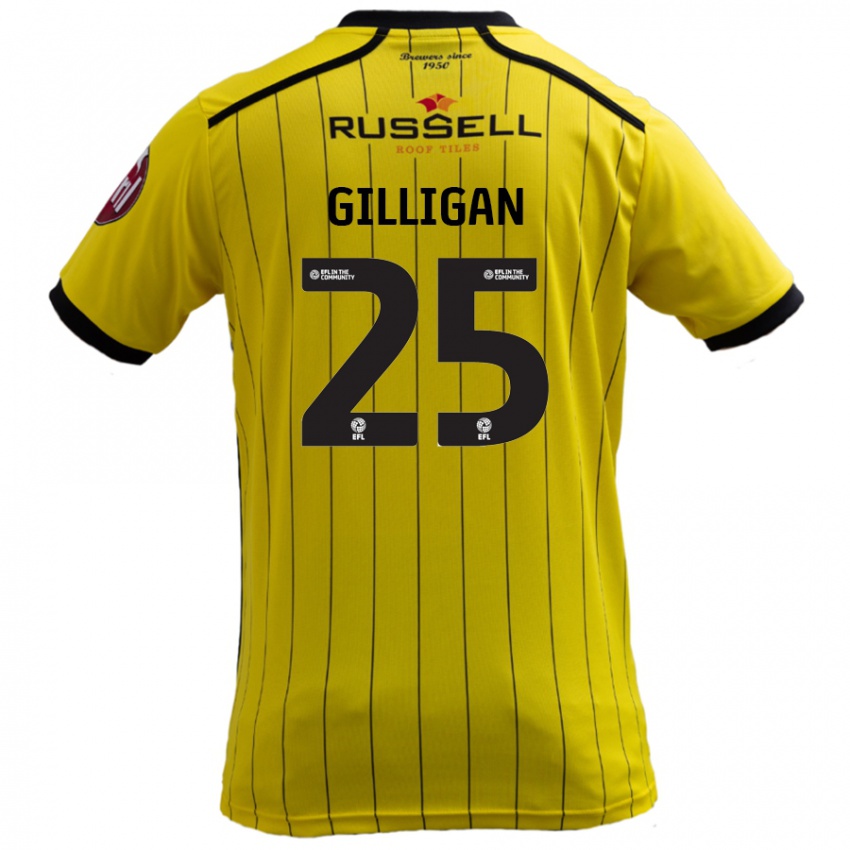 Criança Camisola Ciaran Gilligan #25 Amarelo Principal 2024/25 Camisa Brasil