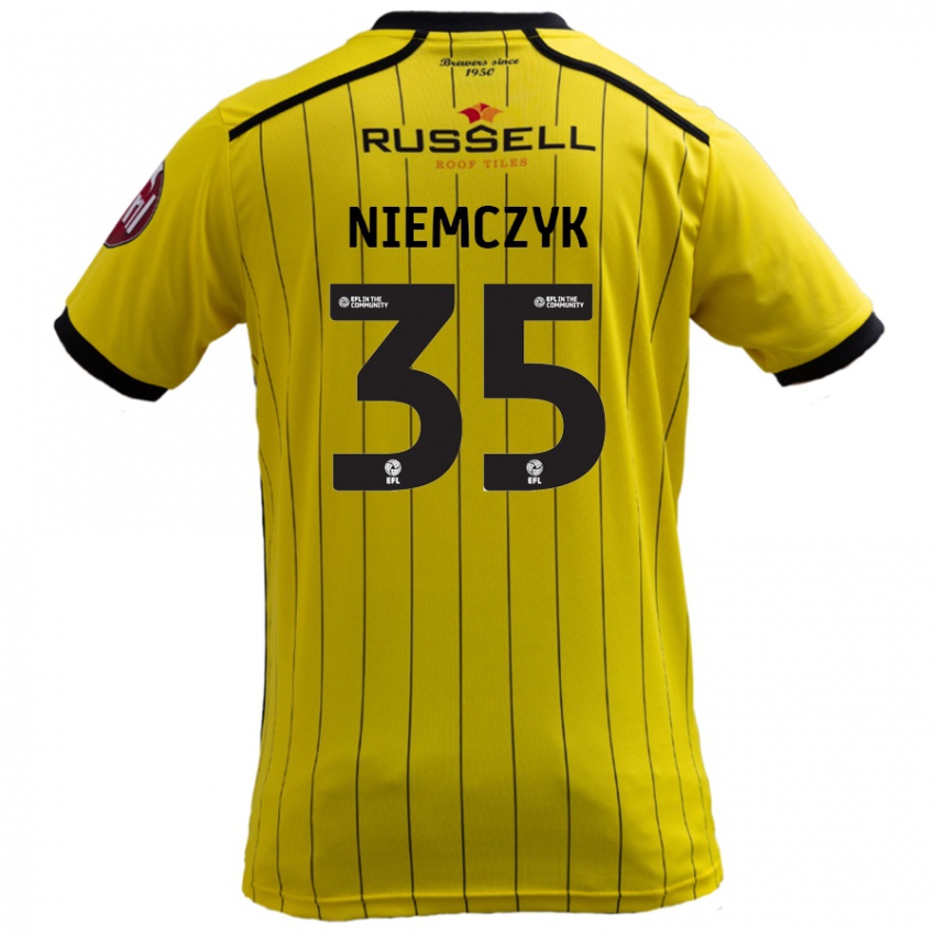 Criança Camisola Jakub Niemczyk #35 Amarelo Principal 2024/25 Camisa Brasil