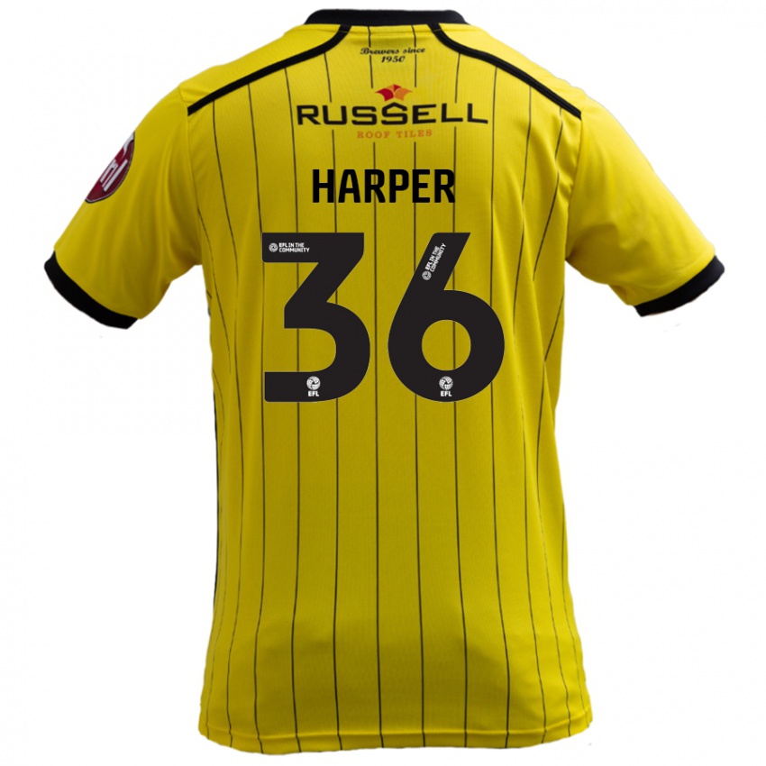 Criança Camisola Rekeem Harper #36 Amarelo Principal 2024/25 Camisa Brasil