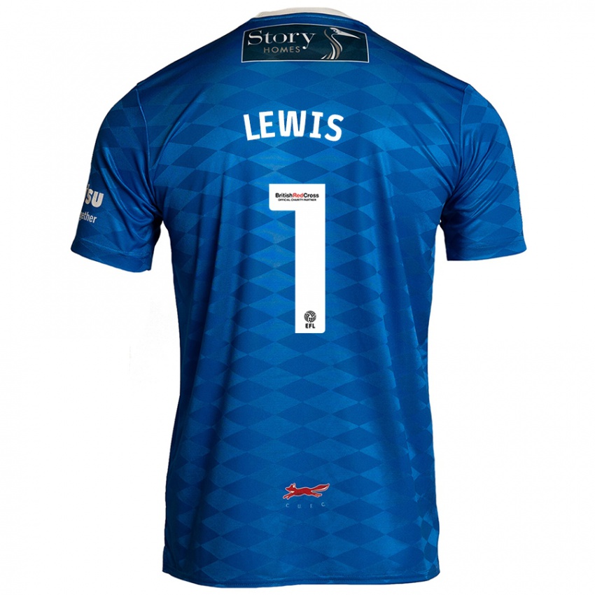 Criança Camisola Harry Lewis #1 Azul Principal 2024/25 Camisa Brasil