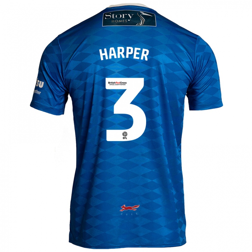 Criança Camisola Cameron Harper #3 Azul Principal 2024/25 Camisa Brasil