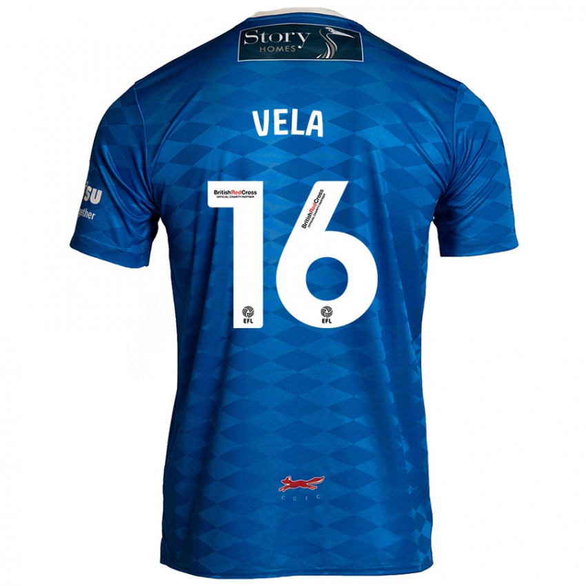 Criança Camisola Josh Vela #16 Azul Principal 2024/25 Camisa Brasil