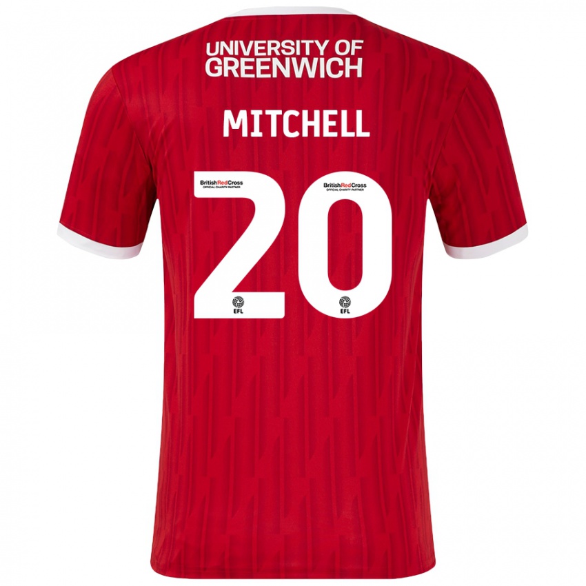 Criança Camisola Zach Mitchell #20 Vermelho Branco Principal 2024/25 Camisa Brasil