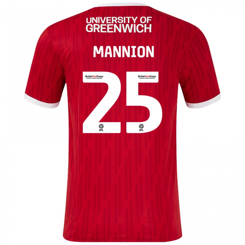 Criança Camisola Will Mannion #25 Vermelho Branco Principal 2024/25 Camisa Brasil