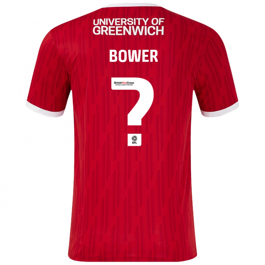 Criança Camisola Toby Bower #0 Vermelho Branco Principal 2024/25 Camisa Brasil