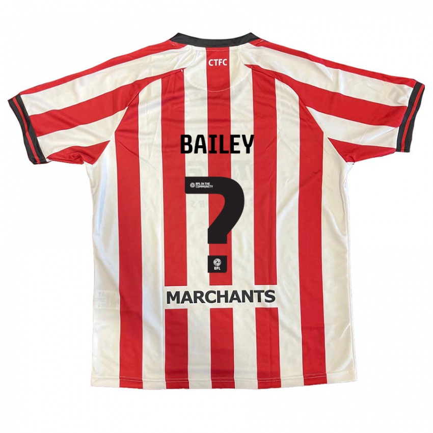 Criança Camisola Ieuan Bailey #0 Vermelho Branco Principal 2024/25 Camisa Brasil