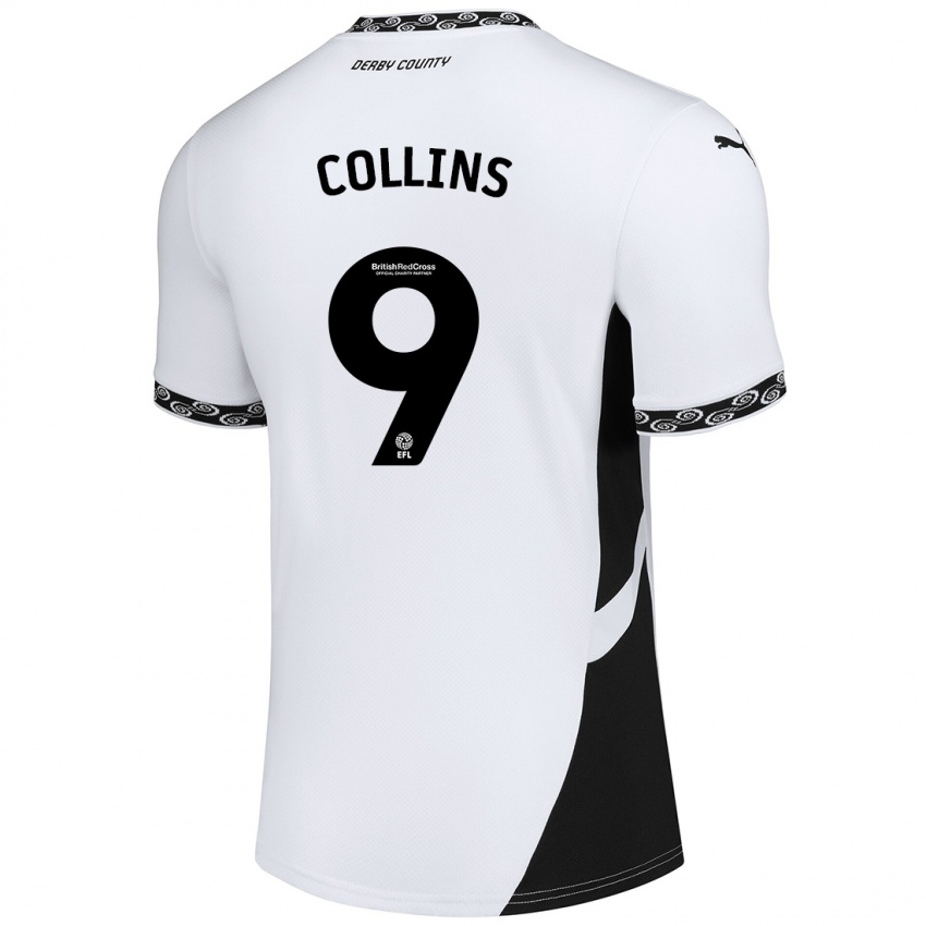 Criança Camisola James Collins #9 Preto Branco Principal 2024/25 Camisa Brasil