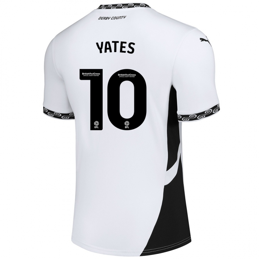 Criança Camisola Jerry Yates #10 Preto Branco Principal 2024/25 Camisa Brasil