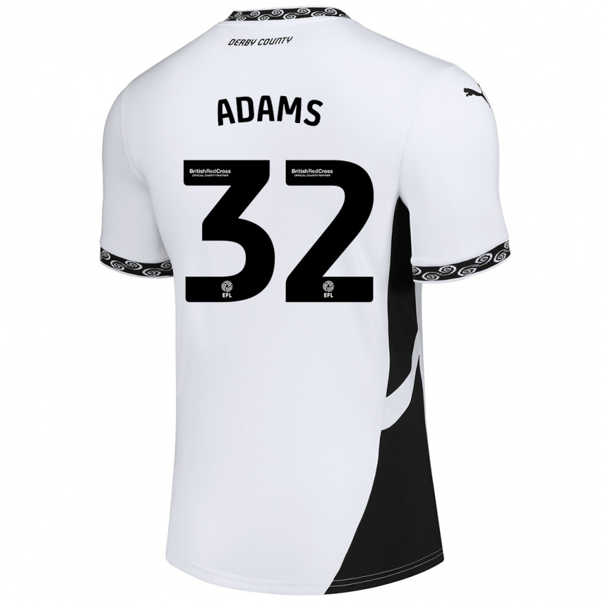 Criança Camisola Ebou Adams #32 Preto Branco Principal 2024/25 Camisa Brasil