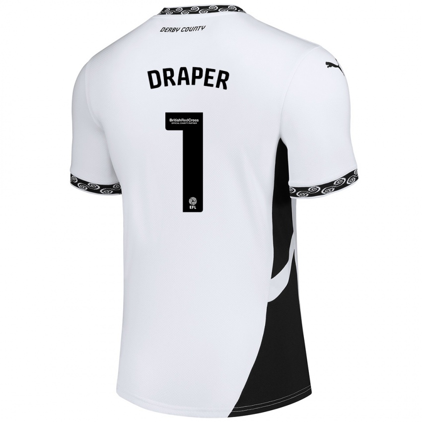 Criança Camisola Anna Draper #1 Preto Branco Principal 2024/25 Camisa Brasil