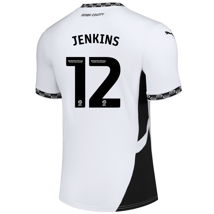 Criança Camisola Camille Jenkins #12 Preto Branco Principal 2024/25 Camisa Brasil