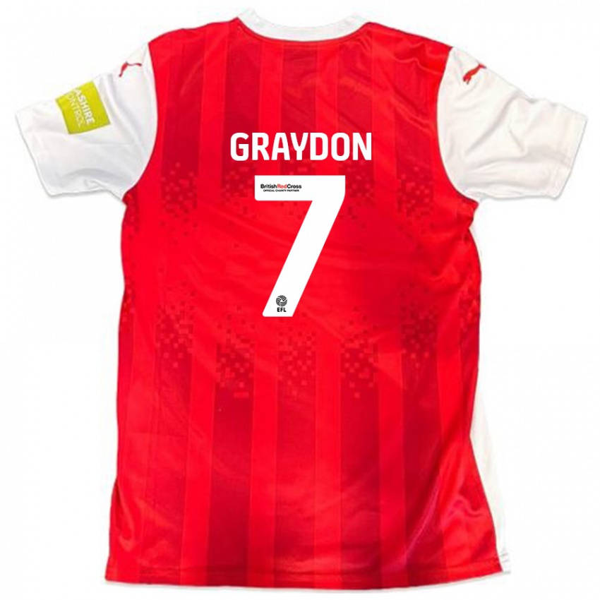 Criança Camisola Ryan Graydon #7 Vermelho Branco Principal 2024/25 Camisa Brasil