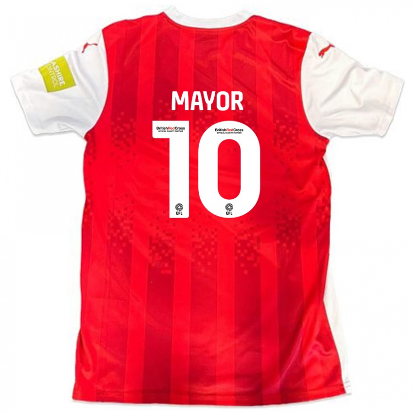 Criança Camisola Danny Mayor #10 Vermelho Branco Principal 2024/25 Camisa Brasil