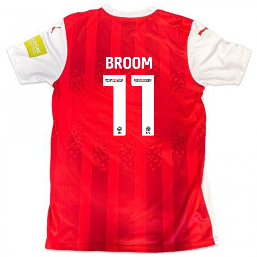 Criança Camisola Ryan Broom #11 Vermelho Branco Principal 2024/25 Camisa Brasil