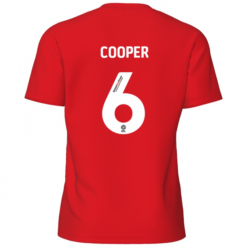 Criança Camisola Brandon Cooper #6 Vermelho Principal 2024/25 Camisa Brasil