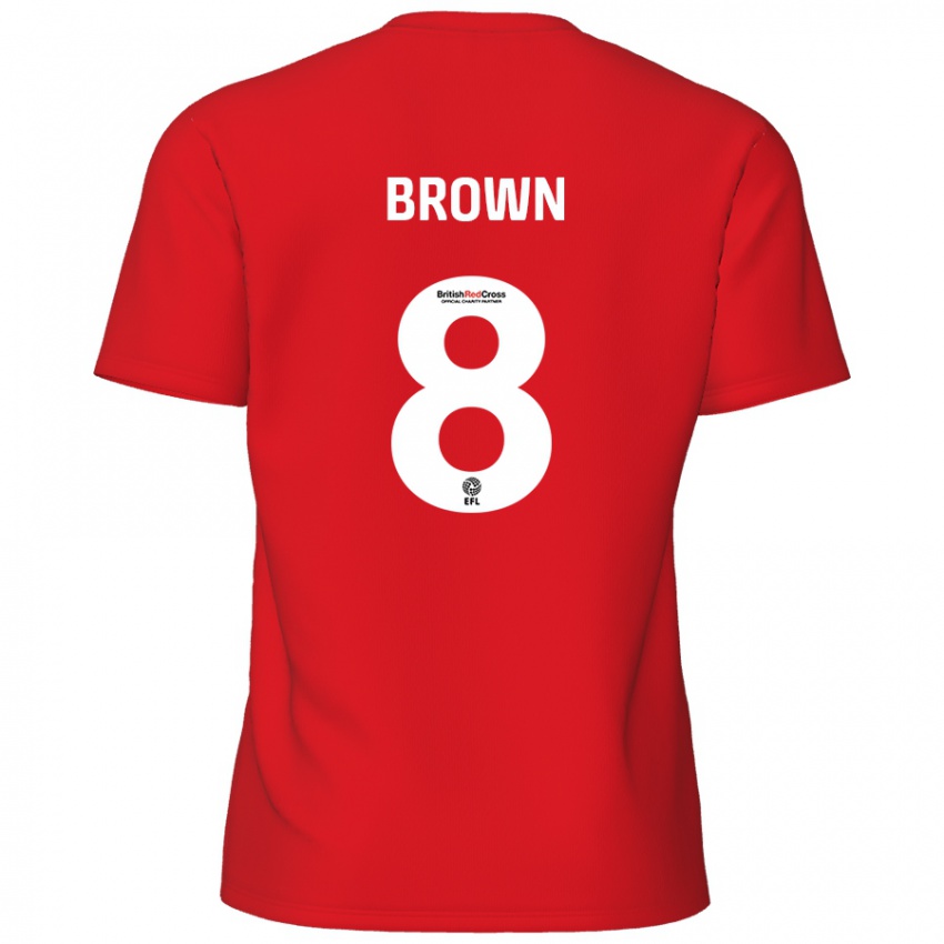 Criança Camisola Jordan Brown #8 Vermelho Principal 2024/25 Camisa Brasil