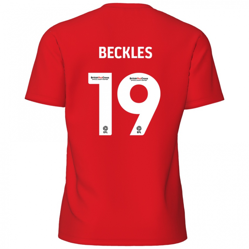 Criança Camisola Omar Beckles #19 Vermelho Principal 2024/25 Camisa Brasil